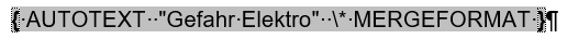Autotext Feldfunktion